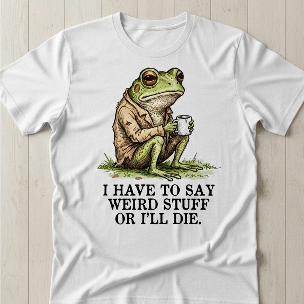 🐸 Relatable Mood: "Weird Stuff Or I’ll Die" Frog